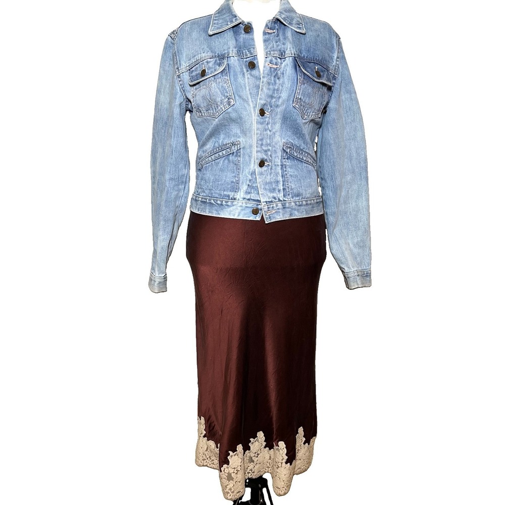 Clouds London‎ 70s Boho Western Denim Jacket 40/12 Pockets Coastal Cowgirl